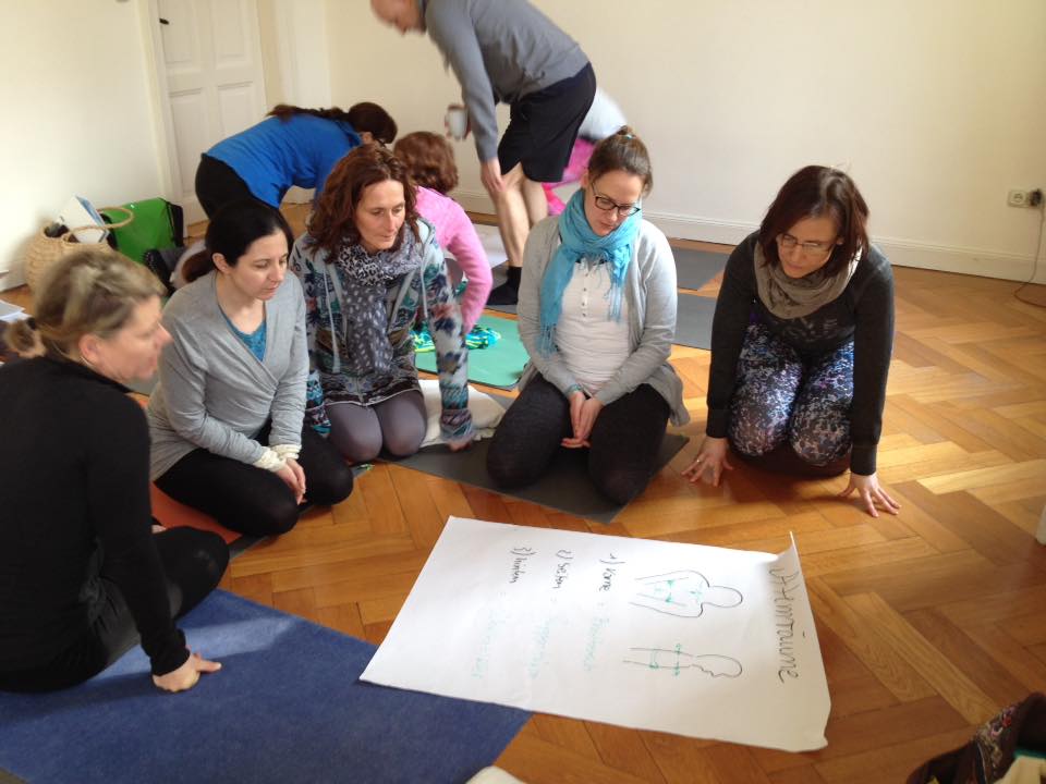 Gruppenarbeit während der Yogalehrer Ausbildung +300h im UNIT Yoga